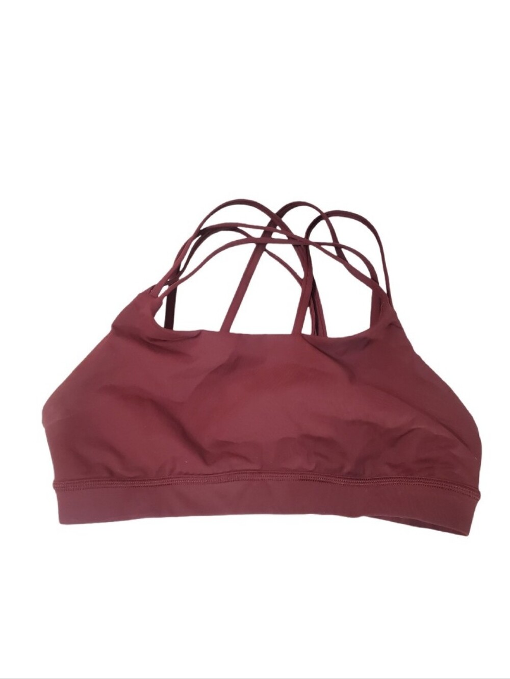 Lululemon Plum Purple Energy Strappy Sports Bra Size 8